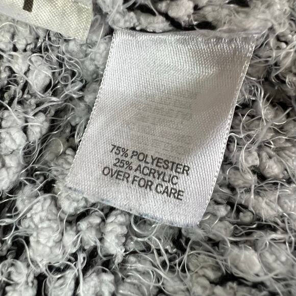 Relativity Womens Chunky Knit Sweater Pullover Crop Top Black White Stripes XL - Picture 7 of 8